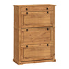 Corona Shoe Rack Chest 1 Drawer 3 Shelf Solid Wood Pine Wooden Hallway Storage