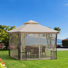 Gazebo Party Tent Canopy Sun Shade for Patio Garden 3x3(m)