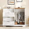 110cm Wooden Dresser with Storage Closet, Bathroom Cabinet for Bedroom