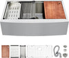 33in Kitchen Laundry Farmhouse Apron Sink Single Bowl Sink Stainless Steel Sink
