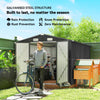 12 x 8 ft Garden Shed, Outdoor Storage Shed with 4 Vents, Dark Grey