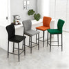 Set of 2/4/6 Bar Stools Velvet Breakfast Bar Chairs Kitchen Office Restaurant
