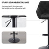 Set of 2/4 Bar Stools Velvet w/Armrest 8cm Thick Seat Swivel Bar Chair Breakfast