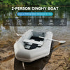 Inflatable Boat Raft for 2 Adults Kayak Fishing Hunting Playing on Rivers Lakes