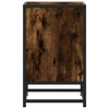 Bedside Cabinet Smoked Oak 40x31x50 cm Engineered Wood and Metal