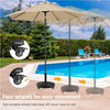Wheeled 25kg Self-weight Patio Umbrella Base, Heavy-Duty Resin Base Stand Black