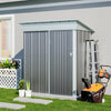 5x3ft Metal Galvanized Garden Shed Waterproof Outdoor Tools Storage Small House