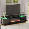 70'' TV Stand 36'' Electric Fireplace Storage Cabinet Media Flame Entertainment