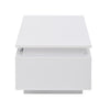 High Gloss Coffee Table with LED Lights 1-Darwer Light Up Open Storage End Table