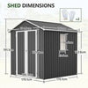 Garden Shed With Window Doors Outdoor Steel Apex Roof Tool Foundation
