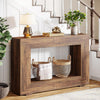 Farmhouse Console Table 47 Inches Entryway Console Table with Storage Brown