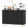 Sideboard Buffet Cabinet with Adjustable Shelves, Black