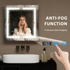 Wall Mounted LED Bathroom Mirror Cabinet with Shaver Socket Storage Cupboard