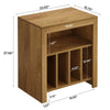 Industrial Record Player Cabinet with Wheels, Vinyl CD Media Storage Side Table