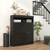 Wall Mounted or Freestanding Shoe Cabinet with 2 Flip Drawers, Black