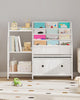 Kids Bookshelf and Toy Storage, Children's Bookcase with 3-Tier Storage Shelf a