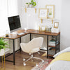 L-Shape Computer Desk Corner Office Workstation Study Desk With Shelf New LWD72X