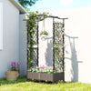 Raised Garden Bed with Arch Trellis, Raised Bed for Garden on Wheels