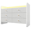 6-Drawer Sideboard Storage Chest of Drawers for Living Room Bedroom Dining Room
