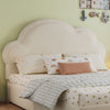 Modern Double Upholstered Bed with Hydraulic Storage, Cloud Headboard, 135x190cm