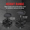Heavy Duty Rolling Garage Stool with Tool Tray,Adjustable Height Mechanic Chair