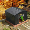 8 x 10 FT Garden Shed Storage Shed Waterproof with Slide Door and Vents, Grey