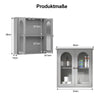 New Bathroom Cabinet With Shelf Wall Mounted For Bathroom Storage Grey