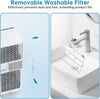 9000 BTU Portable Air Conditioner 4-in-1, Smart Control & Quiet Cooling, Dehumid