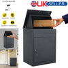 Lockable Metal Parcel Delivery Secure Dropbox Outdoor Storage Letter Post Box