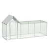 Metal Walk In Chicken Run Galvanized Poultry Hen Cage Coop w/ Cover 3 x 1 x 1.5m