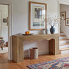160 cm Console Table for Hallway, Farmhouse Entryway Table with Wavy Design
