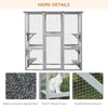 Wooden Cat House, Catio Cat Outdoor Enclosure with Platforms,180 x 98 x 180 cm