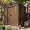 Garden Shed Pent Roof 4X6FT Metal Free Foundation Base Tools Bike Storage House