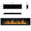 Bio Ethanol Fireplace Bioethanol Fire Wall Mounted 1600 x 40 Matt Black 160cm