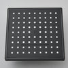 Black EXposed Bathroom Shower Mixer Twin Head Large Bar Set Square Valve System