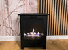 Koza Freestanding Biofireplace – Black Matte with Glass, Indoor - Garden - Patio