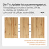 Extendable Dining Table 118-157x70x75cm with Ajustable Tabletop Kitchen Table