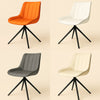 2 x Swivel Dining Chairs Matt PU Leather Padded Seat Dining Room Chair Modern