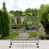 PawHut Double Rolling Bird Cage with Removable Metal Tray and Storage Shelf