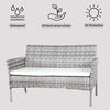 Garden Rattan Furniture 4 Piece Set Table Chairs Sofa Wicker Outdoor Patio Set