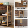 Console Table w/ 2 Drawers 3-Tier Shelves Entryway Hallway Sofa Table Metal Fram