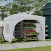 Pop Up Gazebo 3X3M Awning Canopy Party Tent Marquee 4 Sides Garden Outdoor White