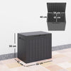 93L Plastic Garden Storage Box, Storage Container w/ Handles, Black