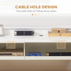 Floating TV Unit Stand, Wall Mount TV Cabinet with Storage LED Lights