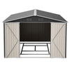 10x14FT Galvanized Metal Garden Shed Lockable Door Tool Storage shed, Anthracite
