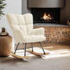 Relax Rocking Chair Armchair Nursery Nursing Seat Wooden Runners Thick Padding