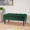 Velvet Storage Ottoman Window Seat Footstool Bench Trunk Pouffe Toys Box Bedroom