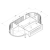 LV55 1 Drawer Light Oak Brown Coffee Table