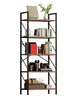Vintage Industrial Bookcase Display Storage Shelving Unit Metal Tall Rustic