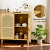 Sideboard Storage Cabinet Cupboard Buffet with Rattan Door Dining Room Furniture